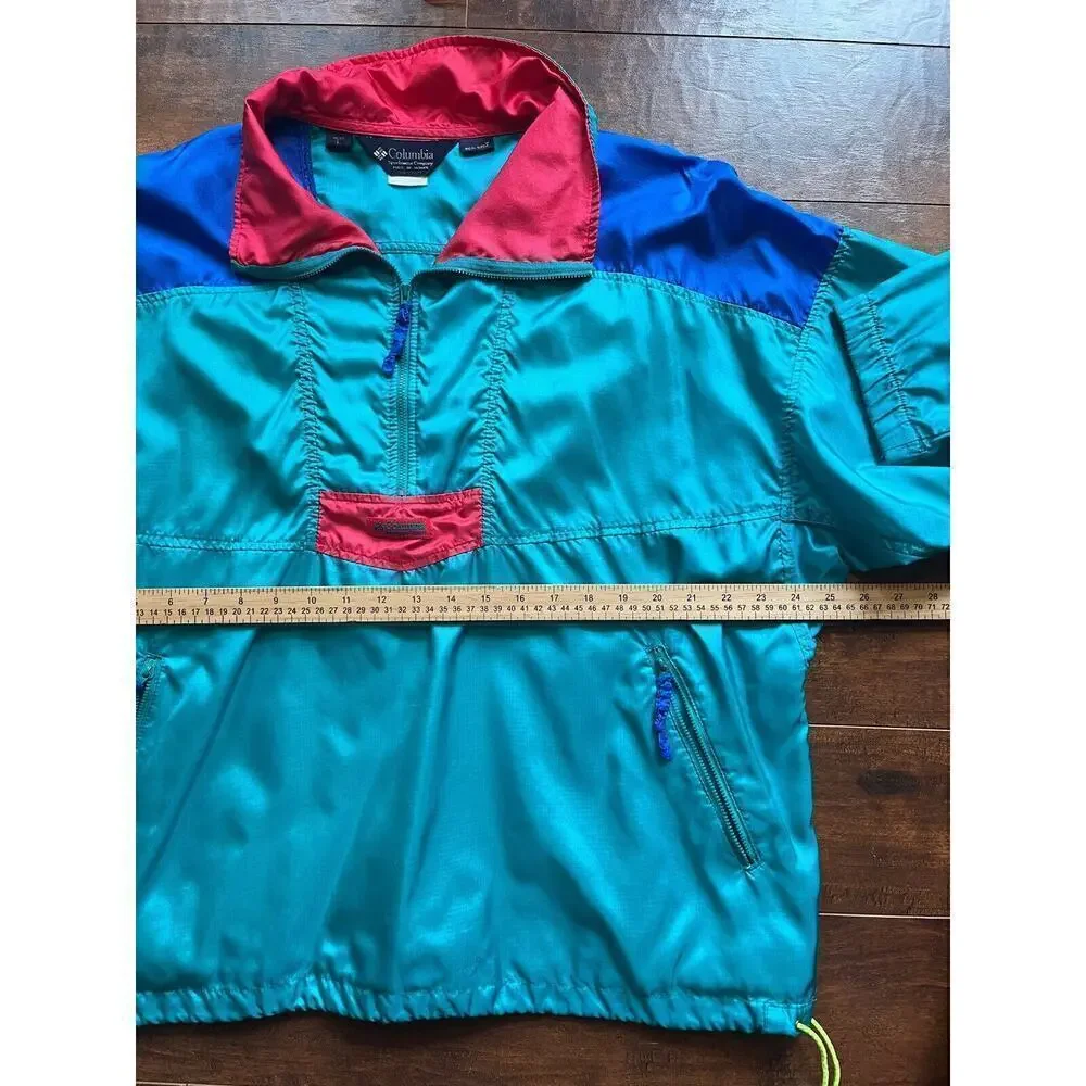 Vintage 90s Columbia Sportwear 1/4 Zip Pull Over Jacket READ BELOW